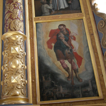 Zdj. nr 11;  Ołtarz - św. Stanisław i św. Florian